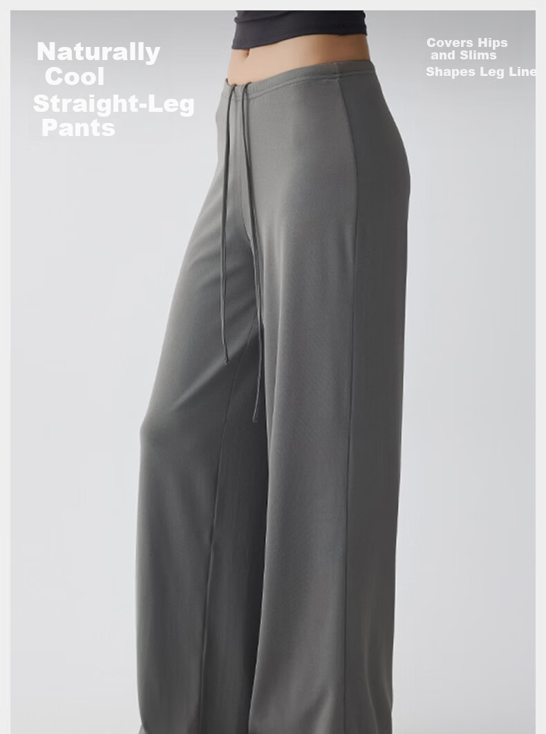 XUEXIMAN New Straight Loose Yoga Pants Cool Running Wide-Leg Sports Professional Training Fitness Pants Summer Thin 1