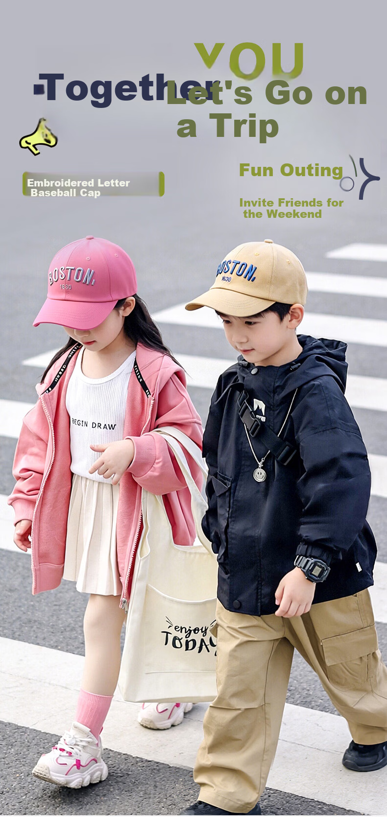 Ousen Kids Baseball Cap Boys Duckbill Hat Korean Style Sunshade Sunscreen Outdoor Skateboarding Sports Casual 1