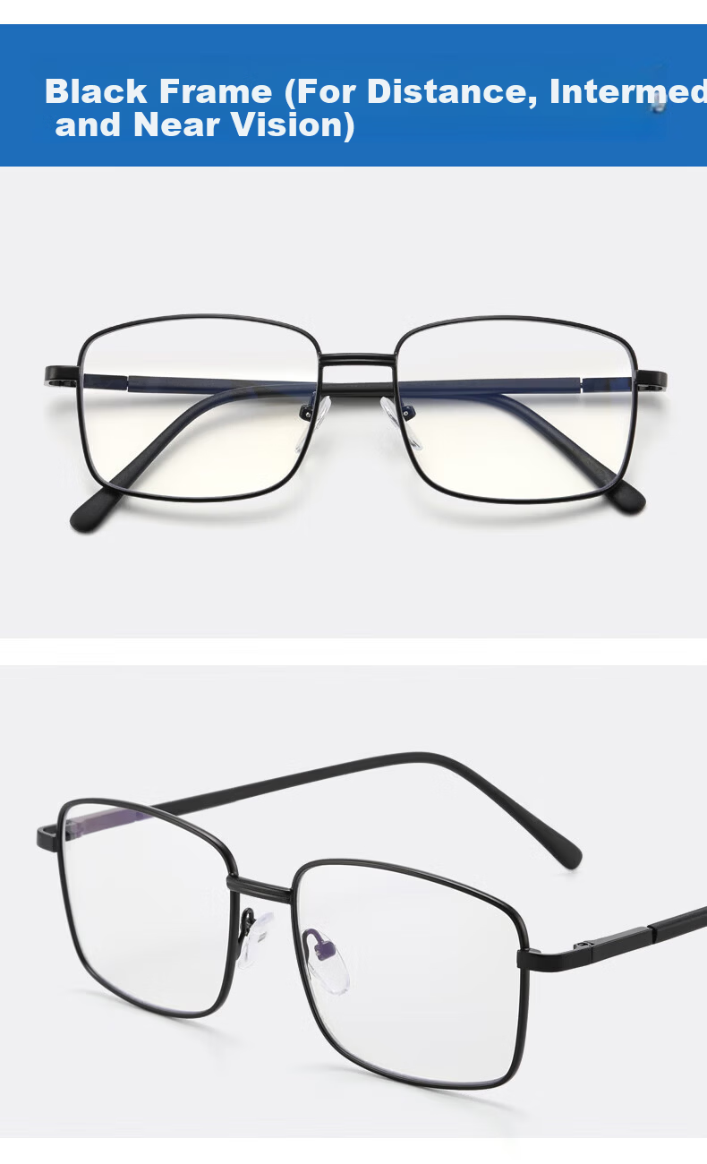 LESCA LUNETIER Ultra-Light Auto Zoom Blue Light Blocking Reading Glasses Matte Black +3.00 Diopter 10