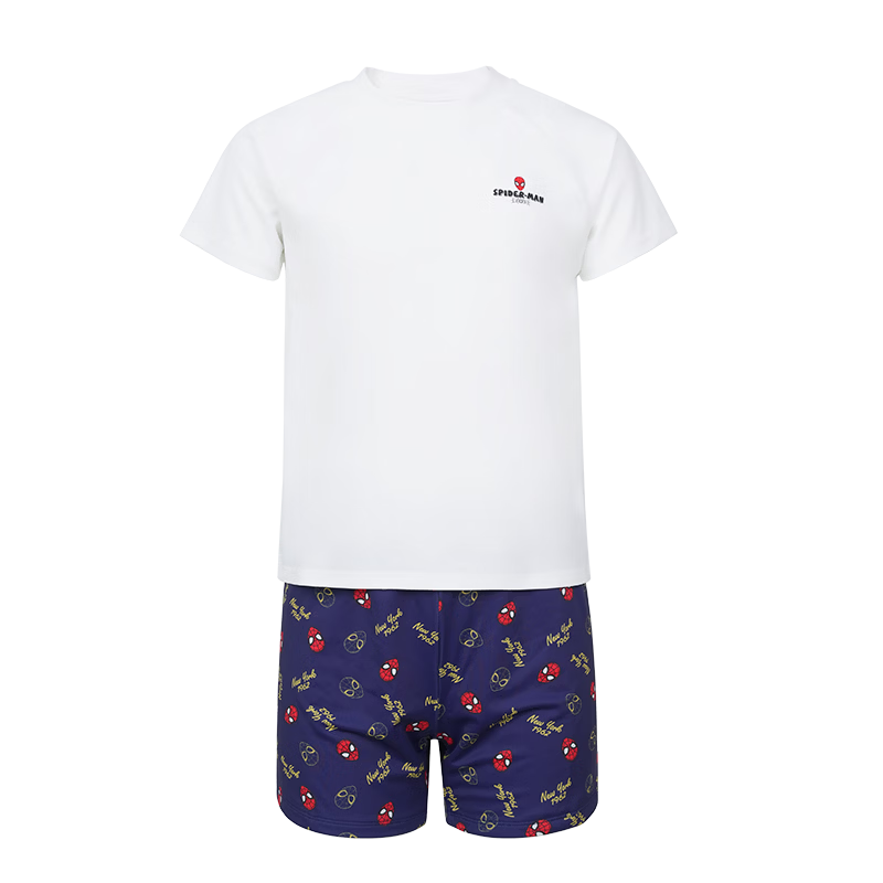 Disney Boys' Two-Piece Children's Swimsuit, Youth Swimwear for Boys, Model D36501S2G, White, Size 160