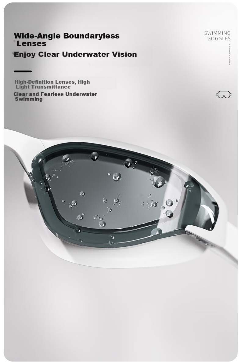 ANTA Unisex Swimming Goggles HD Waterproof Anti-Fog Professional Sports Training Clear Lens Blue Electroplated 3
