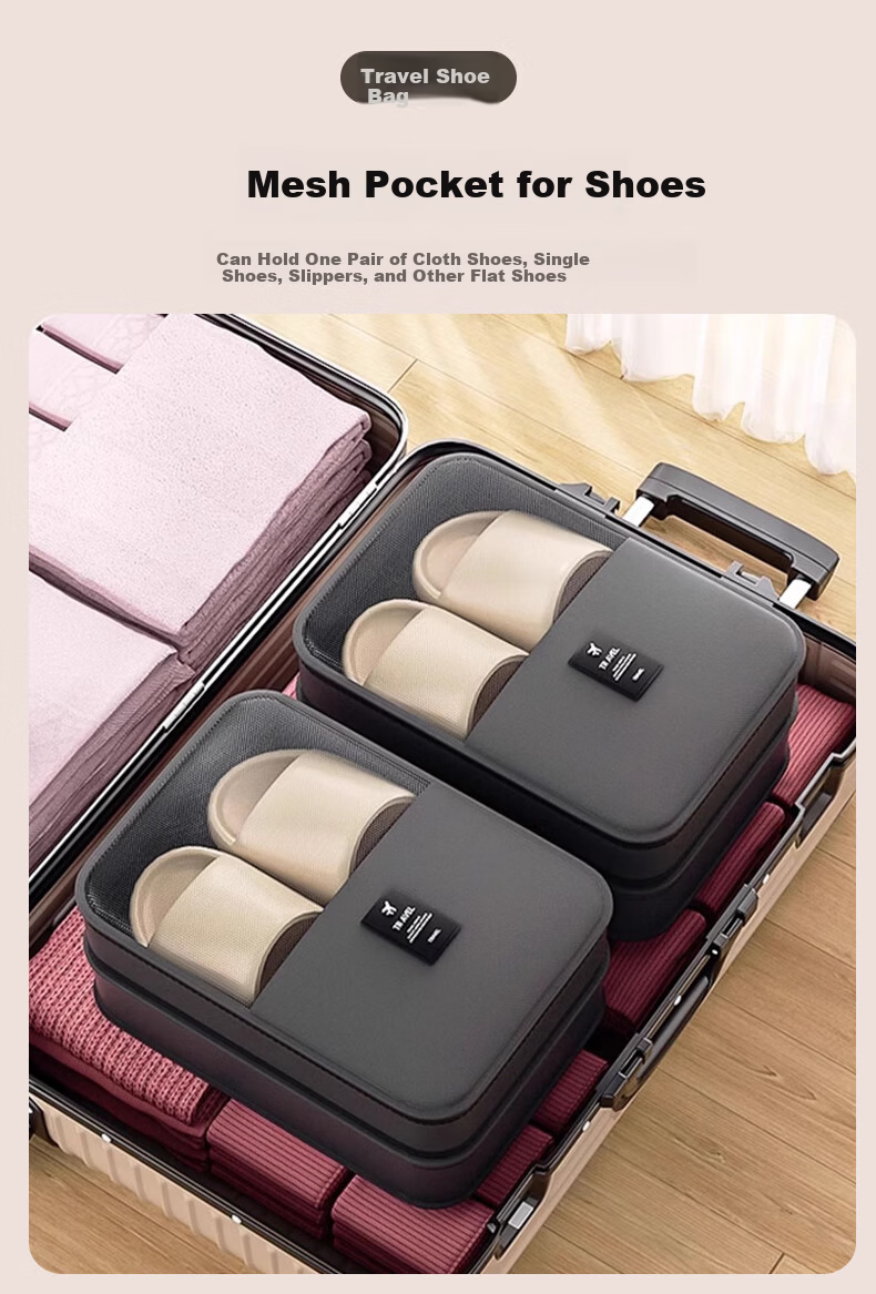 40,000 KM Shoe Storage Bag Portable Travel Luggage Shoe Pouch Dustproof Shoe Organizer 3