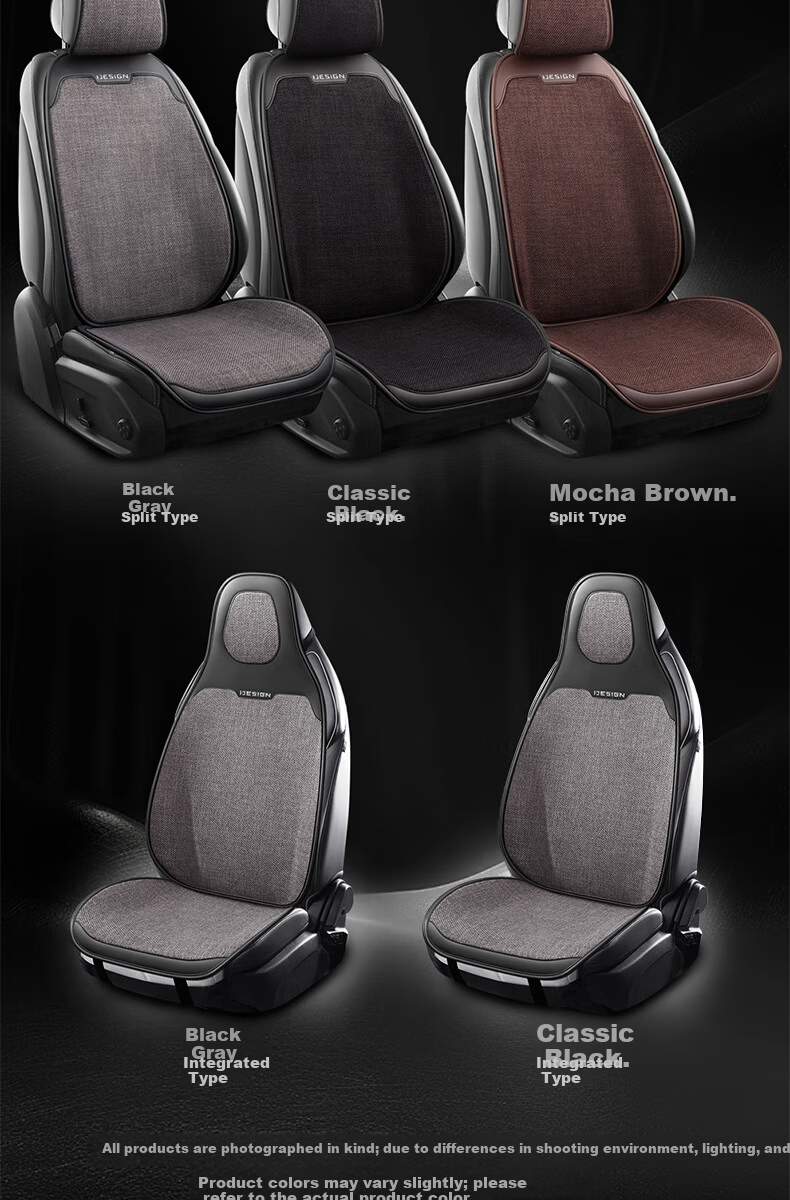 Jiabalan Car Seat Cushion Linen Semi-Enclosed Four-Season Universal Ventilated Breathable Comfortable Seat Cover Cushion 21