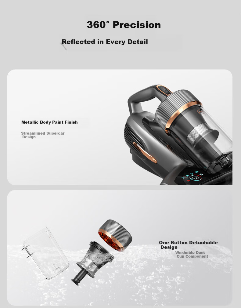 Lecgimi New B8pro Mite Removal Vacuum Cleaner High Suction Infrared Bed High-Temperature Sterilization Home Graphene Deep Dehumidification and Mite Removal Machine B802 24