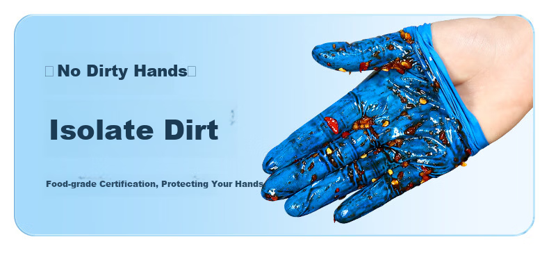 WorkSure Disposable Nitrile Gloves Waterproof Cleaning Mechanical Factory Thickened Durable Extended Laboratory Industrial OWSWNL6.5g 12-inch 100pcs/Box L 6