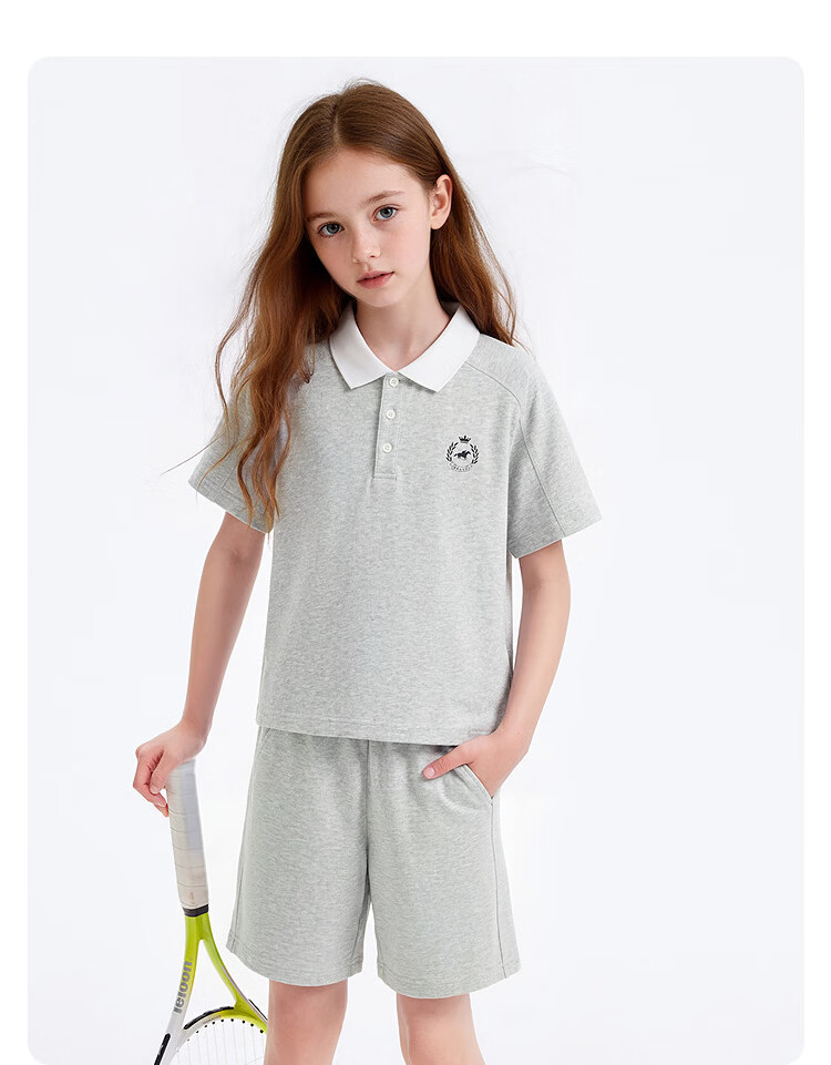 Balabala Boys Short Sleeve Set Children's Mid-to-Large Kids Two-Piece 2026 Spring Summer Quick-Dry Cooling Colorblock 38