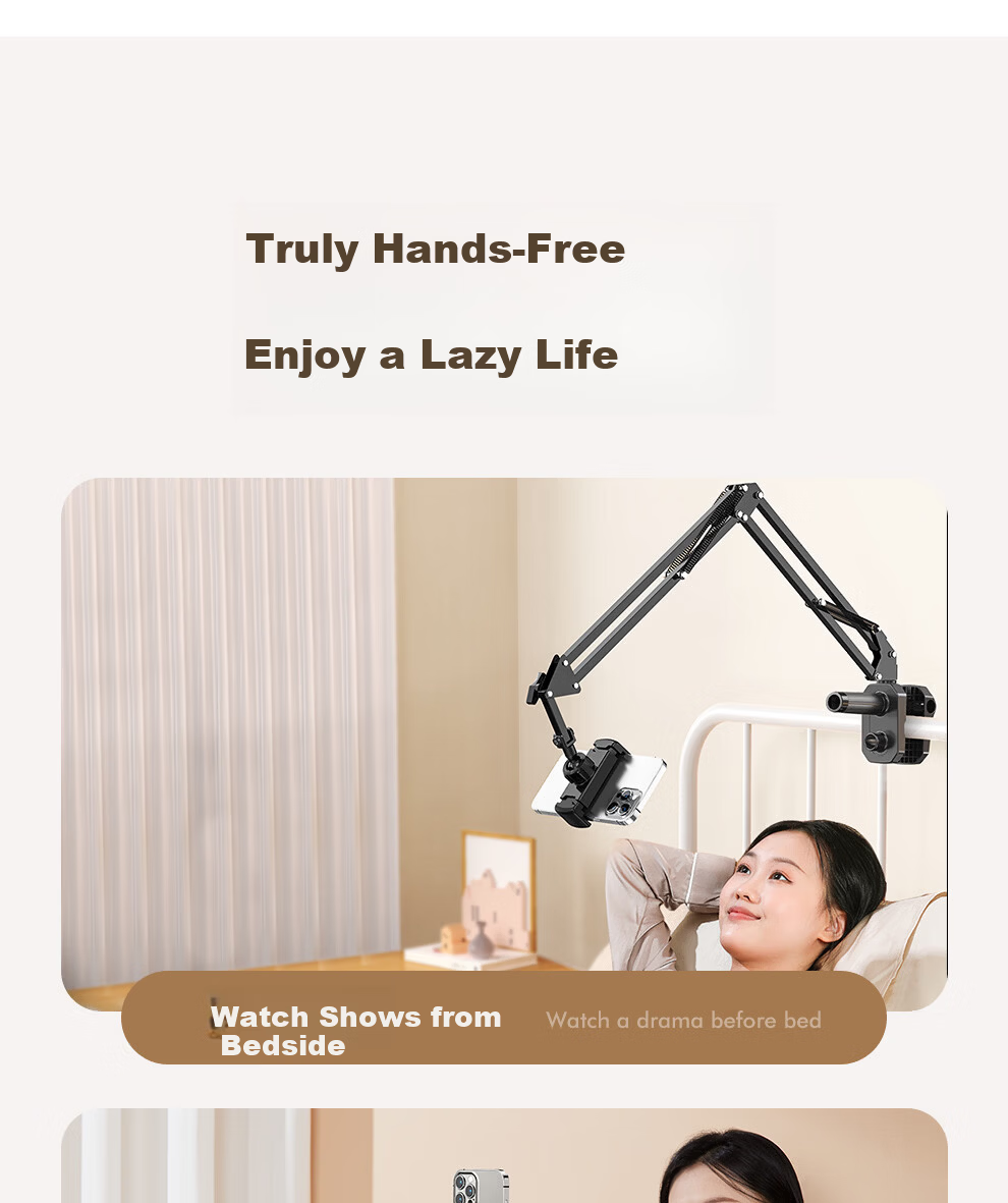Xiaotian Tablet Stand Bedside Lazy Phone Holder Desktop Cantilever iPad Stand Dorm Bed Lying Drama Watching Tool Live Streaming Multi-Functional Stand Switch Universal Clip 19