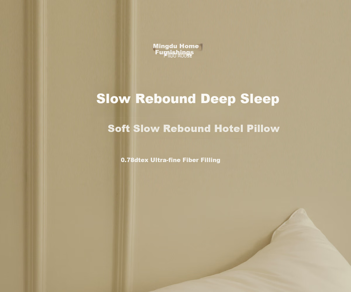MIDO HOUSE Mingdu Soft And Slow Rebound Hotel Pillow, All-Cotton Pillow Core, Neck Support, Single Pack, Low Pillow, 48*74cm 1