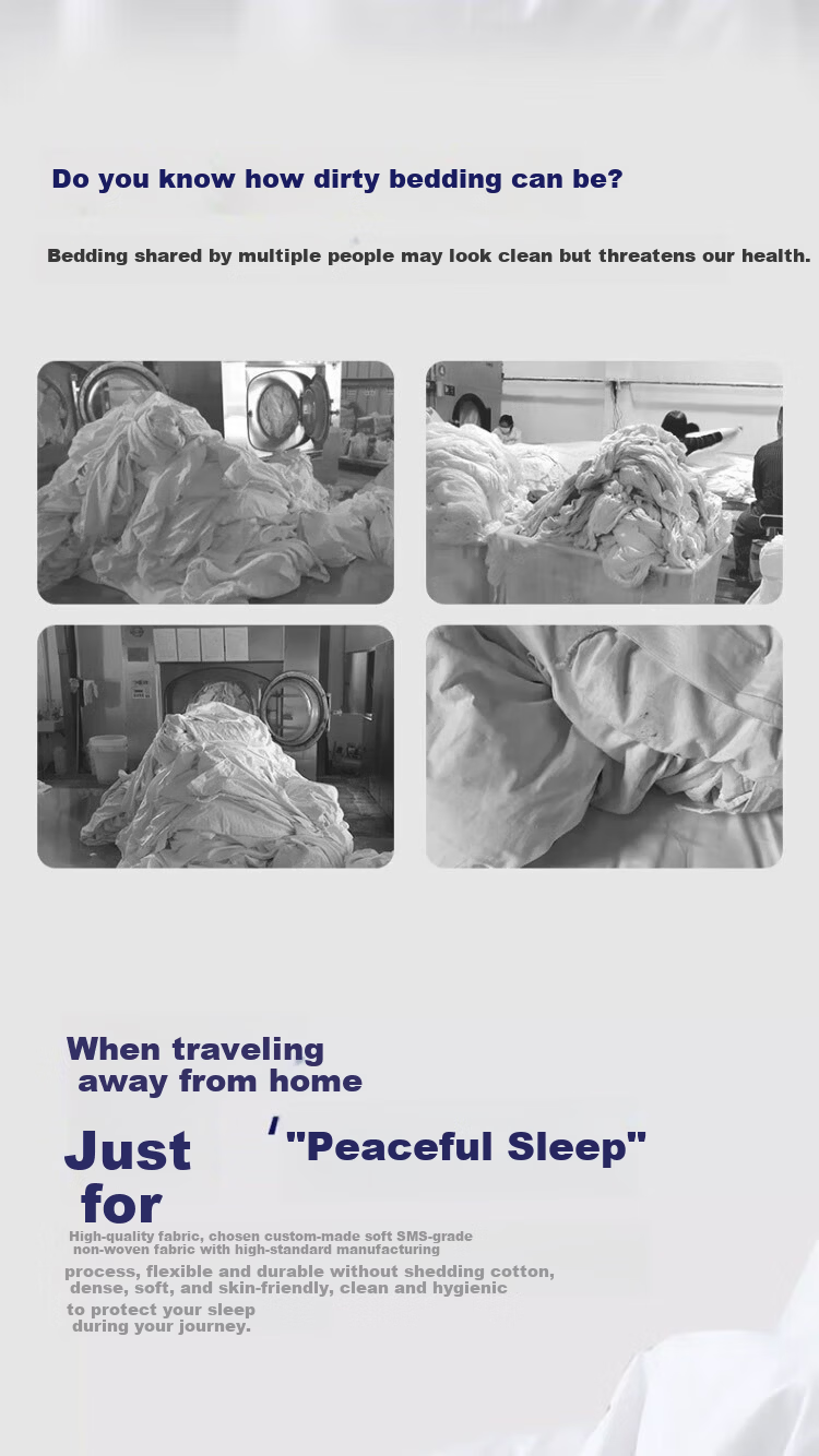JAJALIN Disposable 3-Piece Soft Sleeper Bedding Set Train Sleeper Hotel Sterile Individual Pack Random Design 2