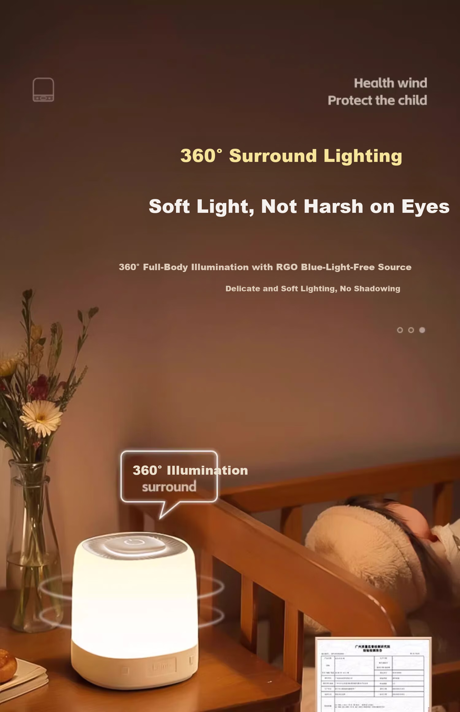 Wanhuo Voice-Controlled Smart Night Light Bedroom Sleep Lamp Bedside Table Lamp Baby Feeding Eye Protection 13