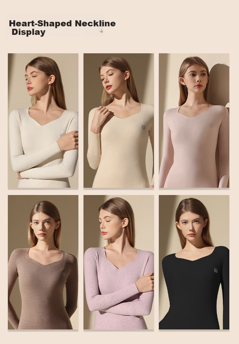 MiiOW 【Goose Down Silk】2025 New Warm Underwear Women's Half High Collar Cashmere Thermal Thickened Autumn Clothes Autumn Pants Set 14