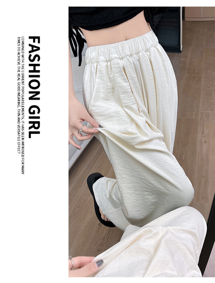 FitonTon Naifu Shanben Women's Autumn Winter New High Waist Draped Slim Casual Loose Lazy Texture Wide Leg Pants 11