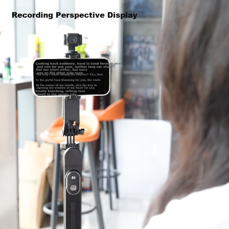 Qiye Extension Pole Selfie Stick Live Streaming Pole for DJI Pocket 3 And Pocket 4 Camera Accessories Tripod Stand Fill Light Phone Clamp 1.6 Meters 3