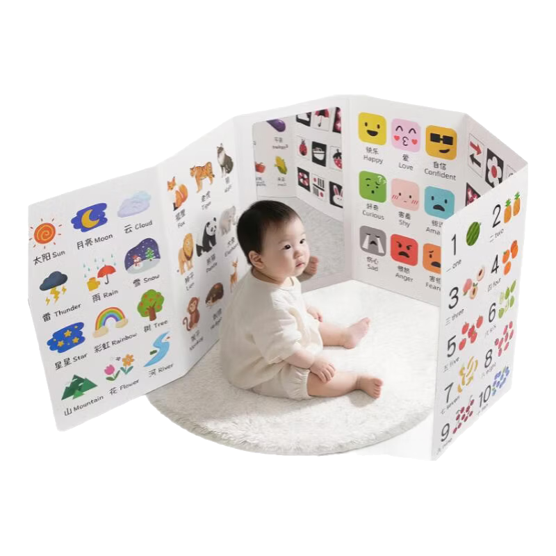 Aijiepu Montessori Early Education Busy Book Baby Playpen Toy Picture Recognition Literacy Pinyin Cognitive Cards Children's School Gift