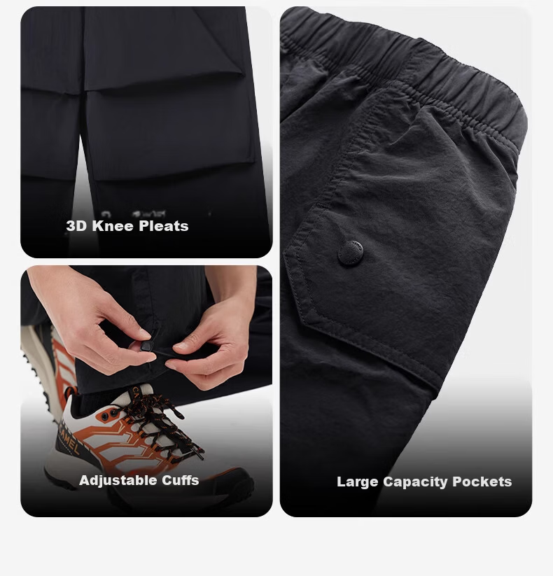 CAMEL Outdoor Quick-Dry Men's Paratrooper Pants Summer Cooling Durable Work Pants Breathable Sweat-Absorbing Sun-Protective Sports Long Pants Women XXL 23