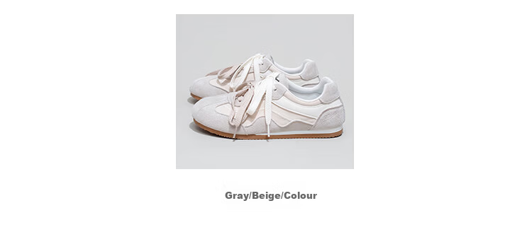 Warrior Spring New Retro Versatile Dexun Casual Soft Sole Shoes Women M062Z Gray/Beige Size 35 2