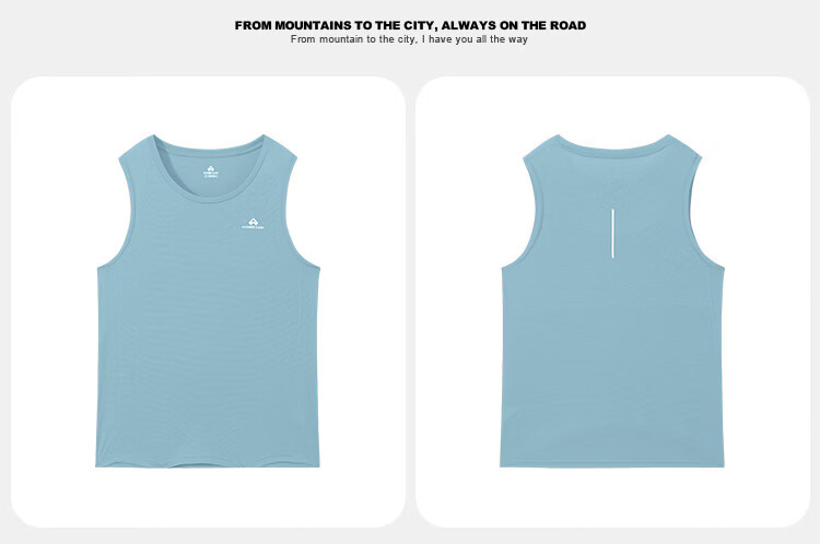 Toread Men's Quick-Dry Sleeveless T-Shirt Summer Lightweight Trail Running Moisture-Wicking Breathable Vest Yunxiao Blue 2XL 29