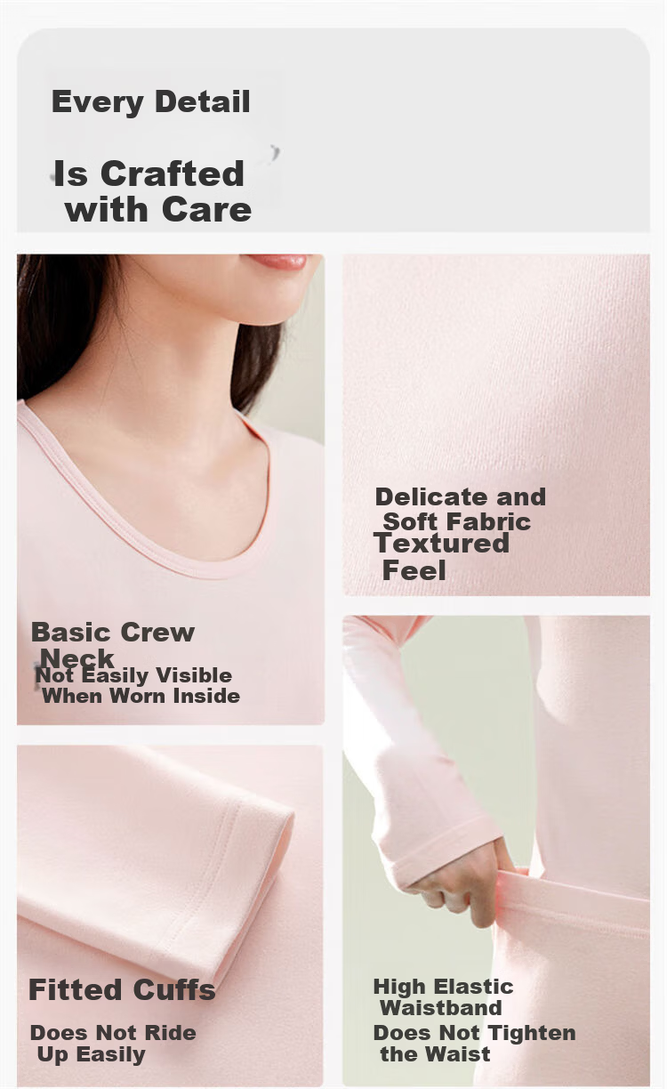 MiiOW Girls Lycra Cotton Autumn Thermal Underwear Set A-Class Antibacterial Warm Long Johns for Older Children Cotton Knitwear 11