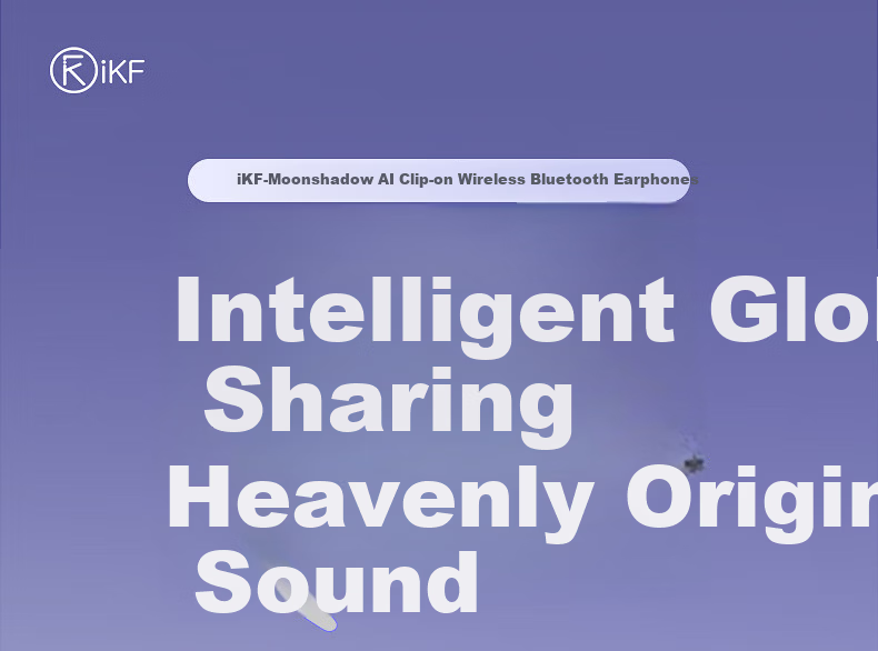 IKF Moonlight [LDAC Sound Quality] Bluetooth Clip-On AI Translation Earphones Wireless Open Bone Conduction Head Tracking Sports 2026 New Model Athens Black 5