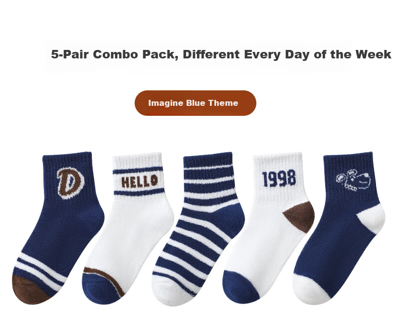 LangSha Kids Boys Mid-Calf Cotton Socks Fleece Lined Thickened Winter Warm Terry Socks for Students Double-Sided Fleece 1