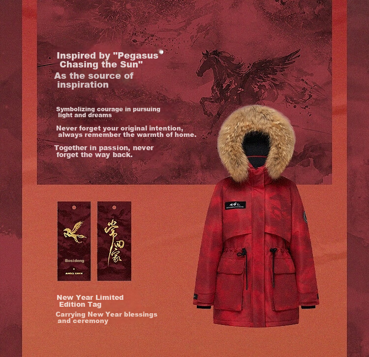 BOSIDENG Off-Season Extreme Cold Goose Down Women's Winter Thickened Hooded Short Coat with Large Fur Collar Mall Edition 2