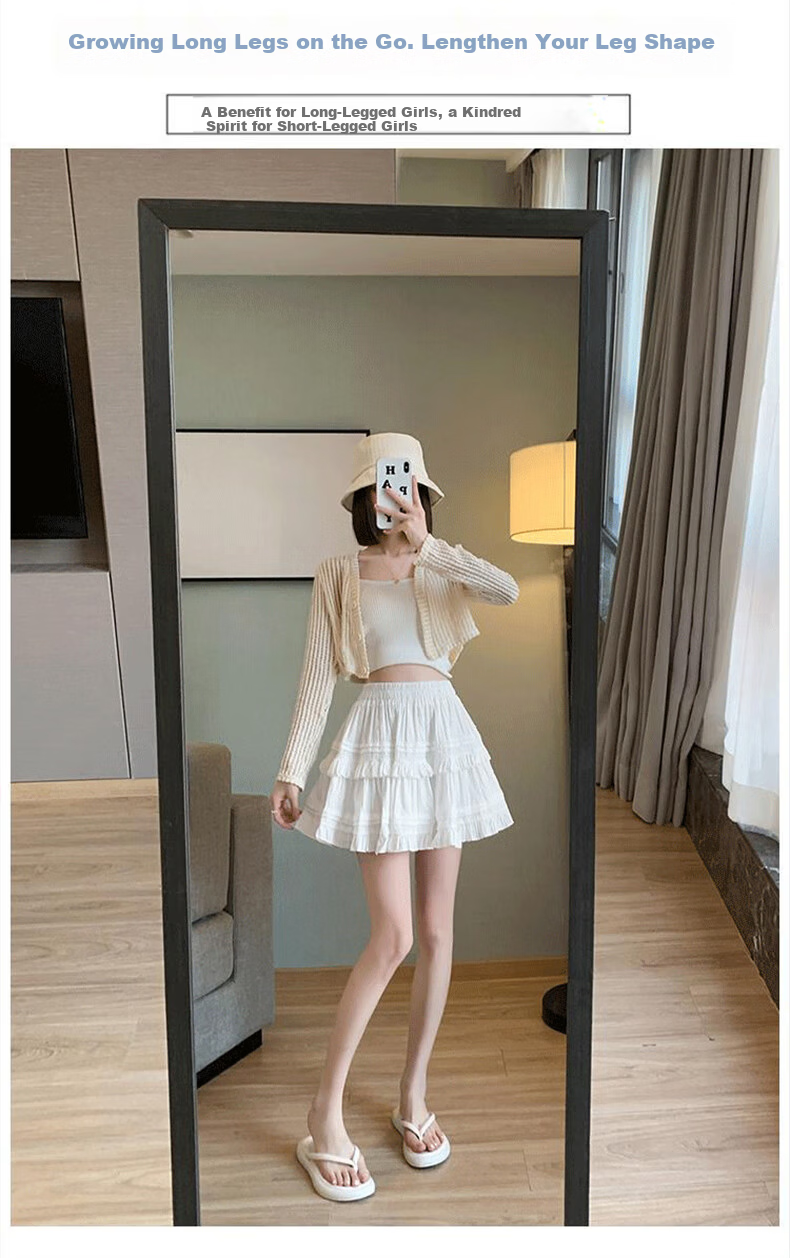 Langsha Lace Cake Skirt Women's 2026 New Ballet Style A-Line High Waist Sweet Puffy Mini Skirt 2