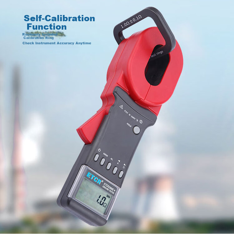 ETCR ETCR2000A Clamp Ground Resistance Tester 500Ω Clamp Meter Lightning Protection Grounding 55×32mm 14