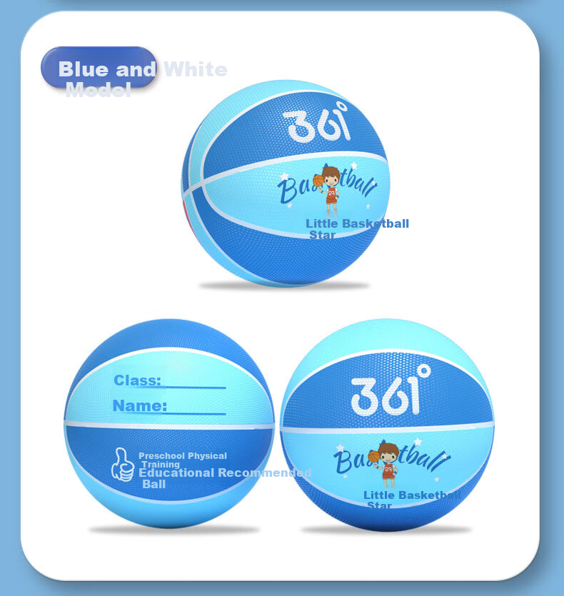 361° Children's Toy Basketball Size 5 for Kindergarten and Primary School, 3-6 Years Old Baby Soft Ball with Writable Name and Class Label 10
