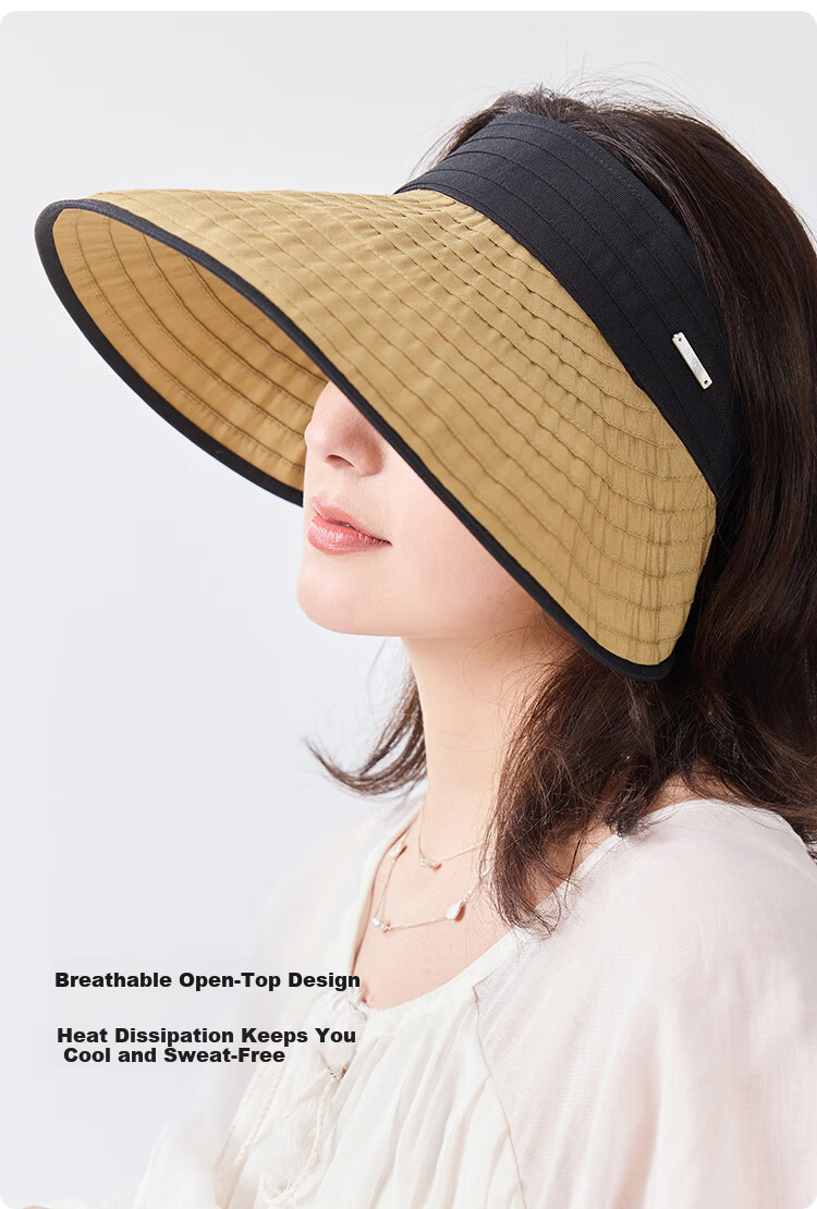 JIUMU Sun Protection Hat for Women, Sun Visor Cap, Sun Hat, Visor Hat, Cool Hat, Summer Outdoor Face-Covering UV Protection Hat for Wome 6