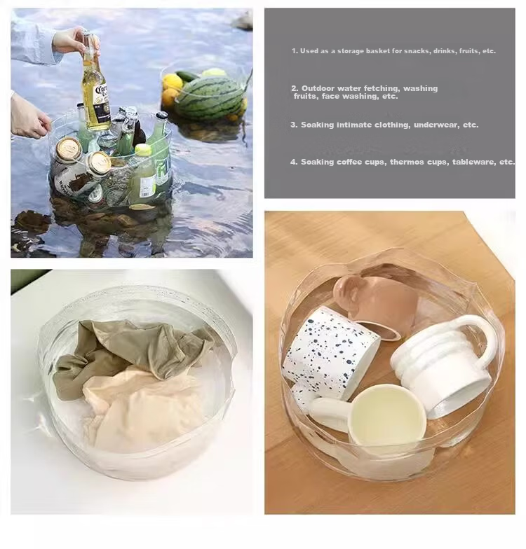 ToMill Disposable Foldable Basin Portable Travel Laundry Washing Face Basin Bucket Foot Soaking Basin 12L 2