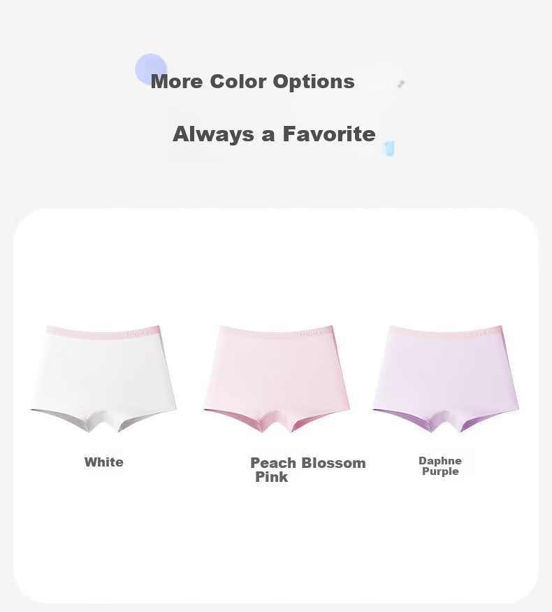 Jiusuiban Children's Underwear Girls A-Class Moisture-Wicking Antibacterial Silk Gusset Boxer Briefs for Older Kids 7A / 3 Pieces 8