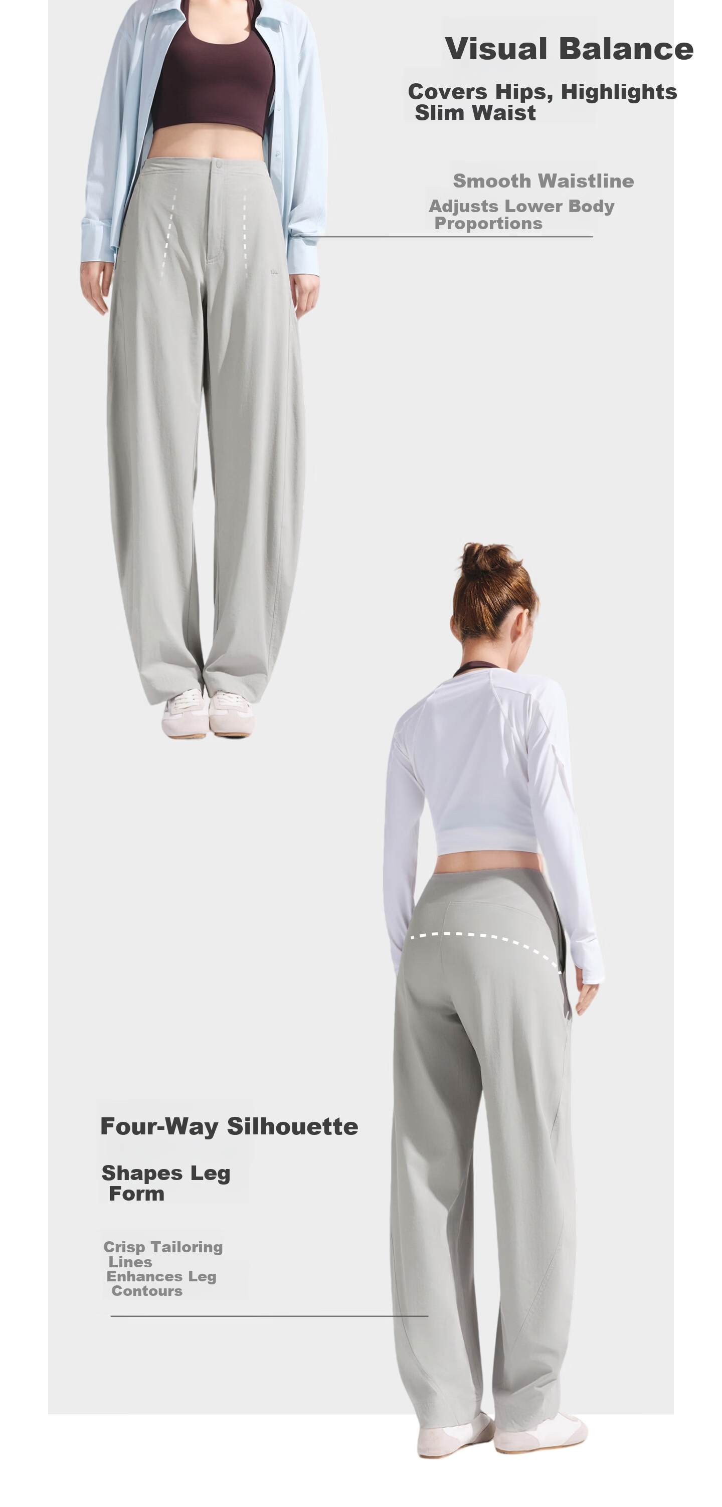 Beneunder Quick-Dry Curved Blade Pants Women's Sports Casual Long Trousers Commuter Woven Sun Protection Pants DS011 26 Spring Summer 20