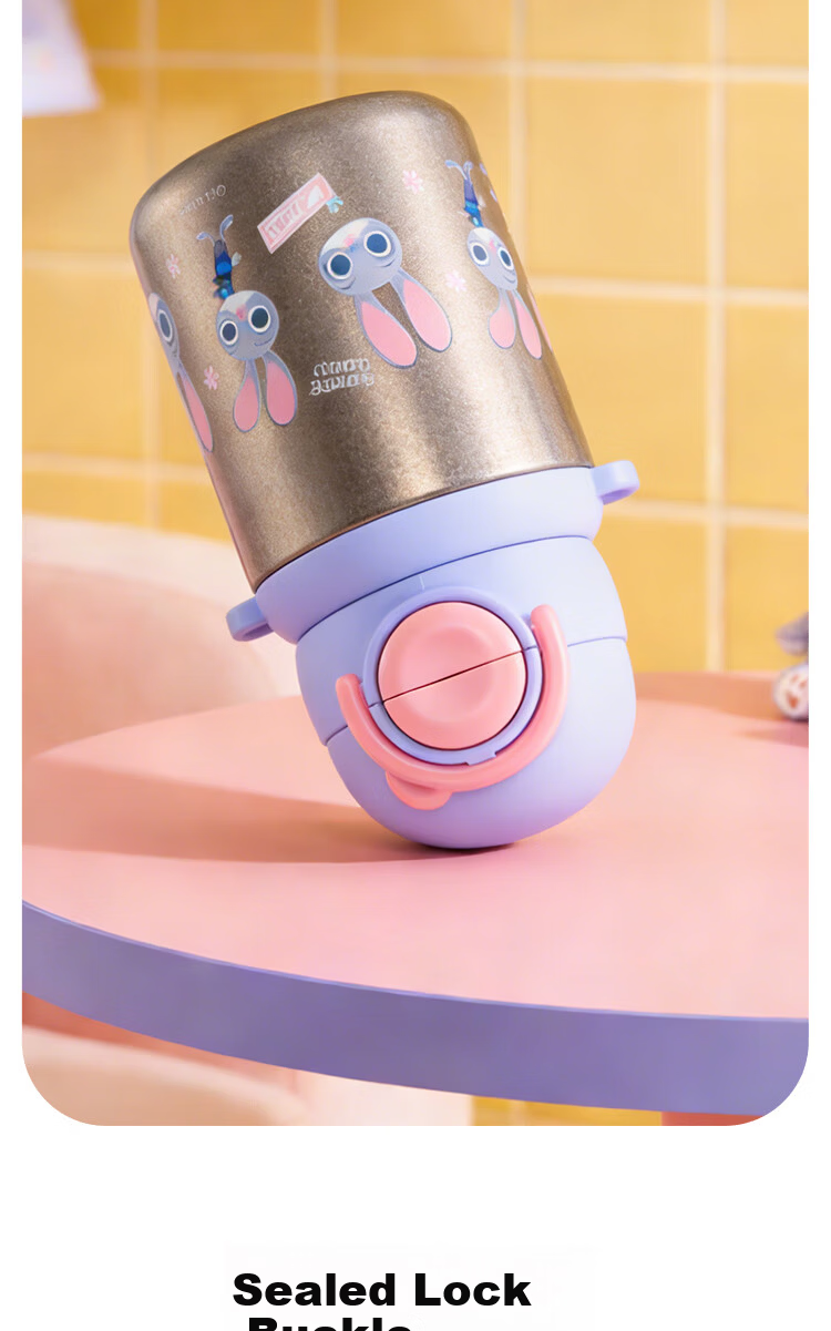 Disney Kids Titanium Insulated Water Bottle 400ml Portable Straw Cup High-Quality Gift 5
