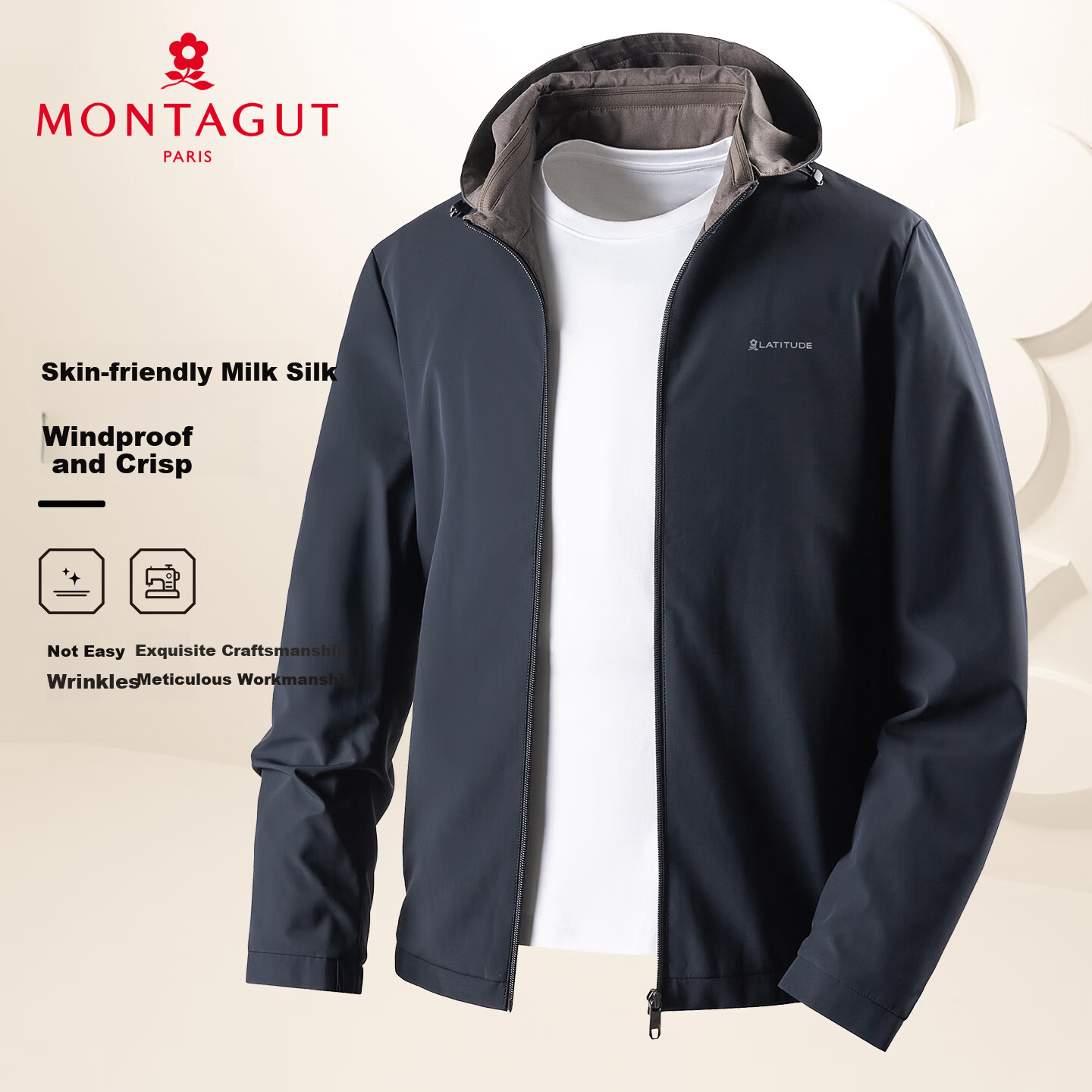 MONTAGUT Men's Autumn Business Commuter Casual Windproof Durable Jacket