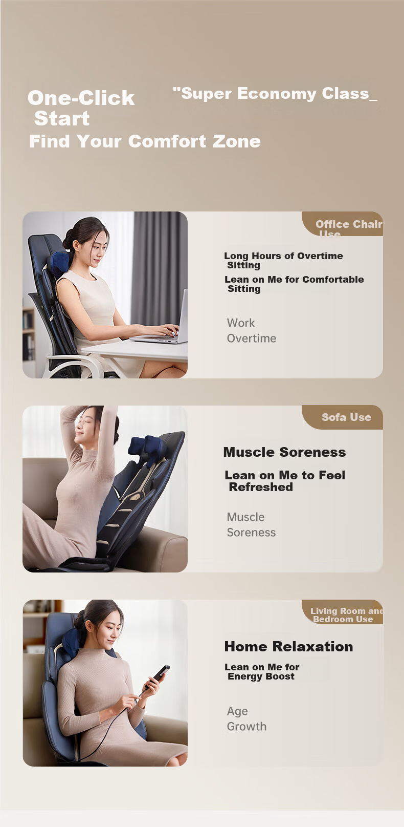 CLORIS S18 German Full-Body Massage Mat Recliner 4D Mechanical Neck and Waist Massager Car Massage Cushion with Heat Therapy Mother's Day Gift for Mom 8