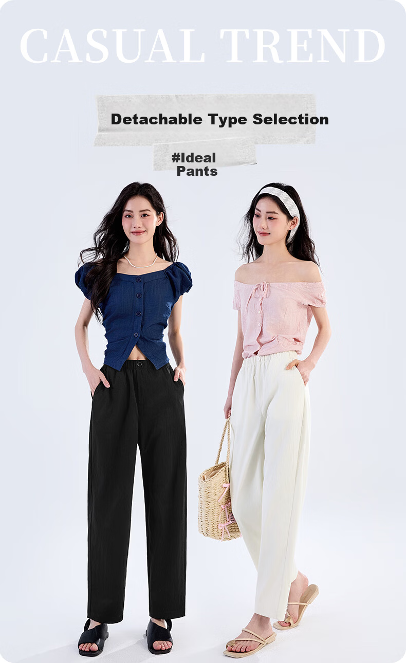 LangSha Straight-Leg Harem Pants for Women, Summer 2026 Thin High-Waist Slimming Nine-Point Straight-Leg Carrot Cigarette Trousers 2