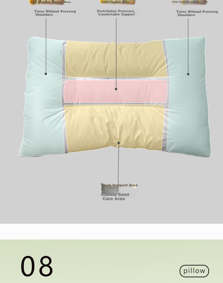 ZiiU Pure Buckwheat Pillow 100% Sweet Buckwheat Hull Neck Support Pillow with Cotton Pillowcase Approx. 6 Jin 48x74cm 11