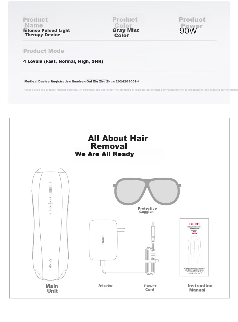 Ulike Pro10S Sapphire Ice Point Hair Removal Device Intelligent Skin Analyzer Men's Hair Removal Beauty Instrument Birthday Gift for Girlfriend 17