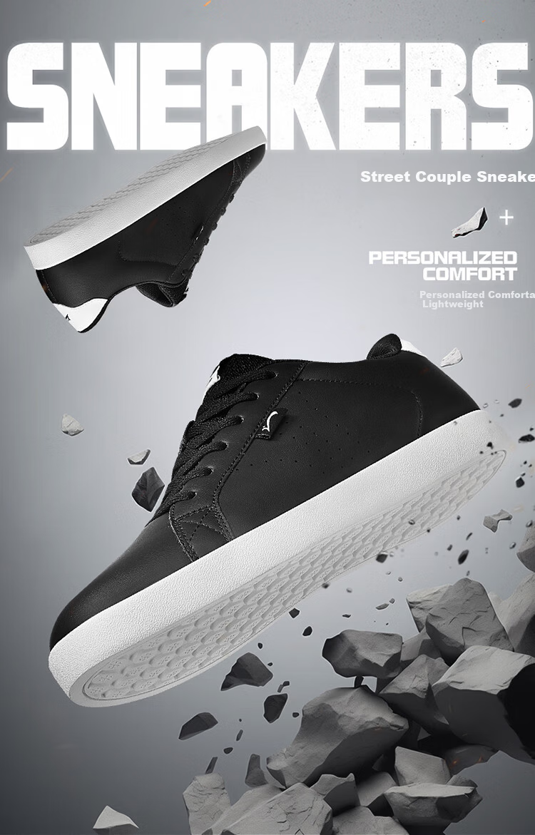 Guirenniao Men's Shoes Spring Summer Casual Trendy Skateboard White Sneakers Sports Shoes All White Size 40 1