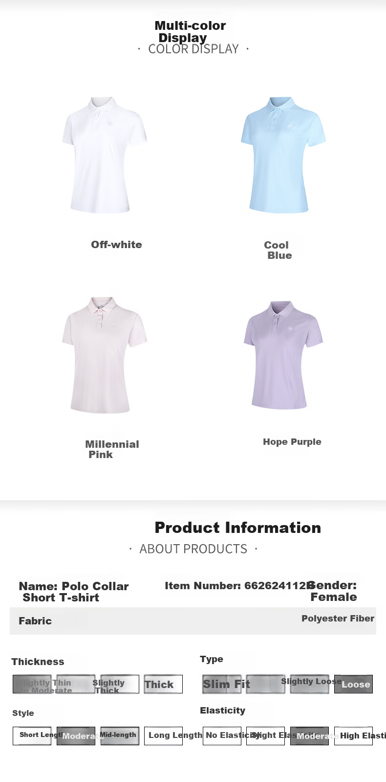 361° Women's Short Sleeve T-Shirt Spring Summer Quick-Dry Polo Shirt Sports Running Training Top 662624112H-1 20