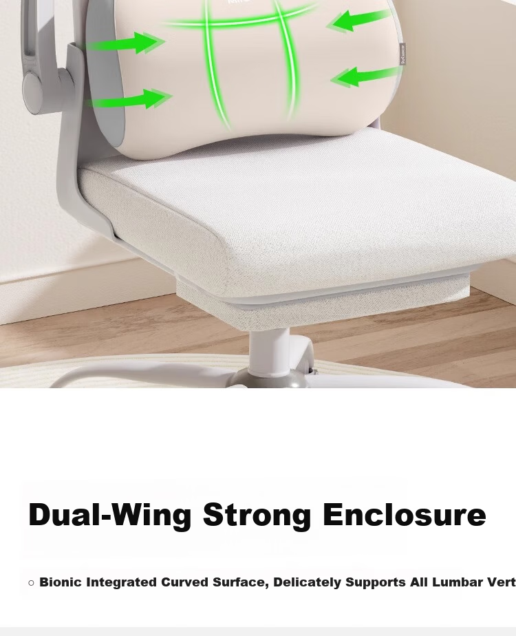 MiiOW Office Lumbar Support Cushion for Chair Backrest, Waist Pillow for Office Chair, Student and Pregnant Women Long Sitting Back Support Pad 4