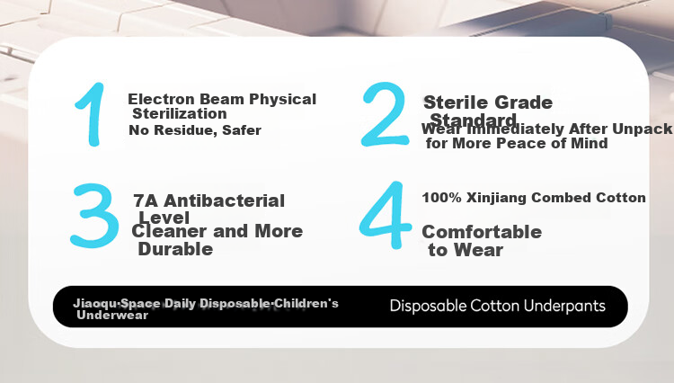 BANANA TRIP 100% Cotton Children's Disposable Antibacterial Boxer Briefs Class A Sterile Individually Packaged Girls 8-Pack XS 2