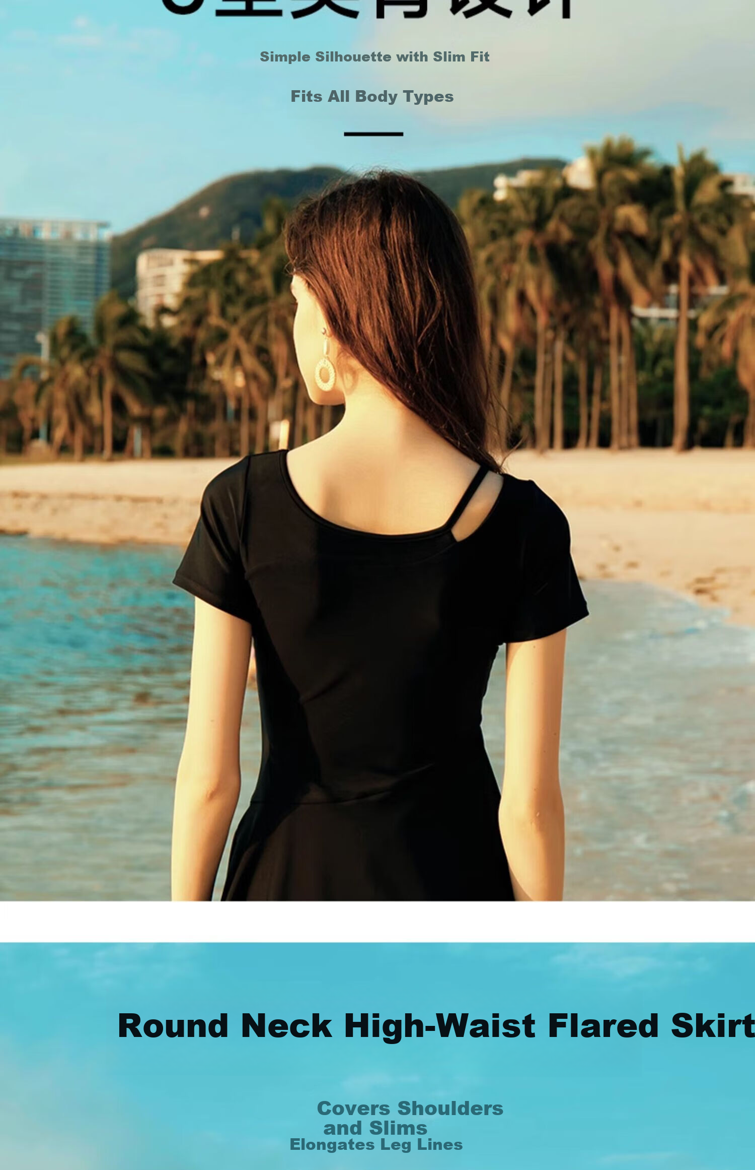 HEATWAVE Women's Swimsuit Summer 2025 New Sexy Black Hollow Strap Design L 5