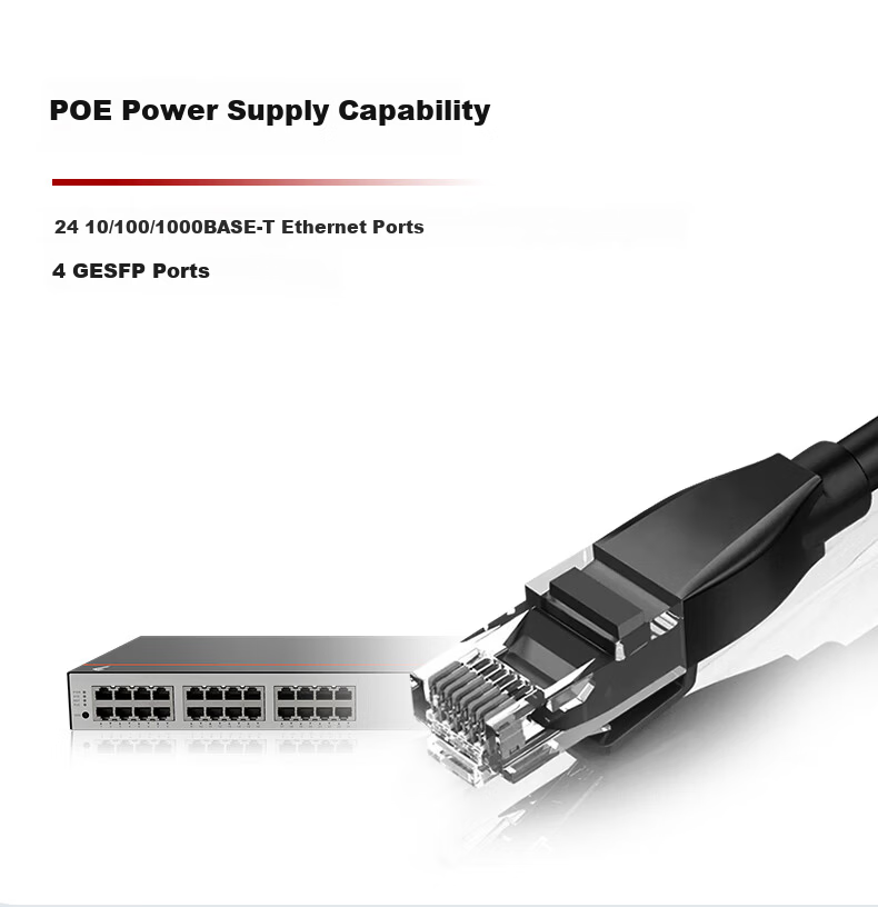 Huawei Kunling S1730S-S24P4S-A3 Gigabit POE Switch 24-Port Gigabit Ethernet + 4-Port Gigabit Fiber Enterprise-Level Layer 2 Managed Network Hub for Home and Office 4