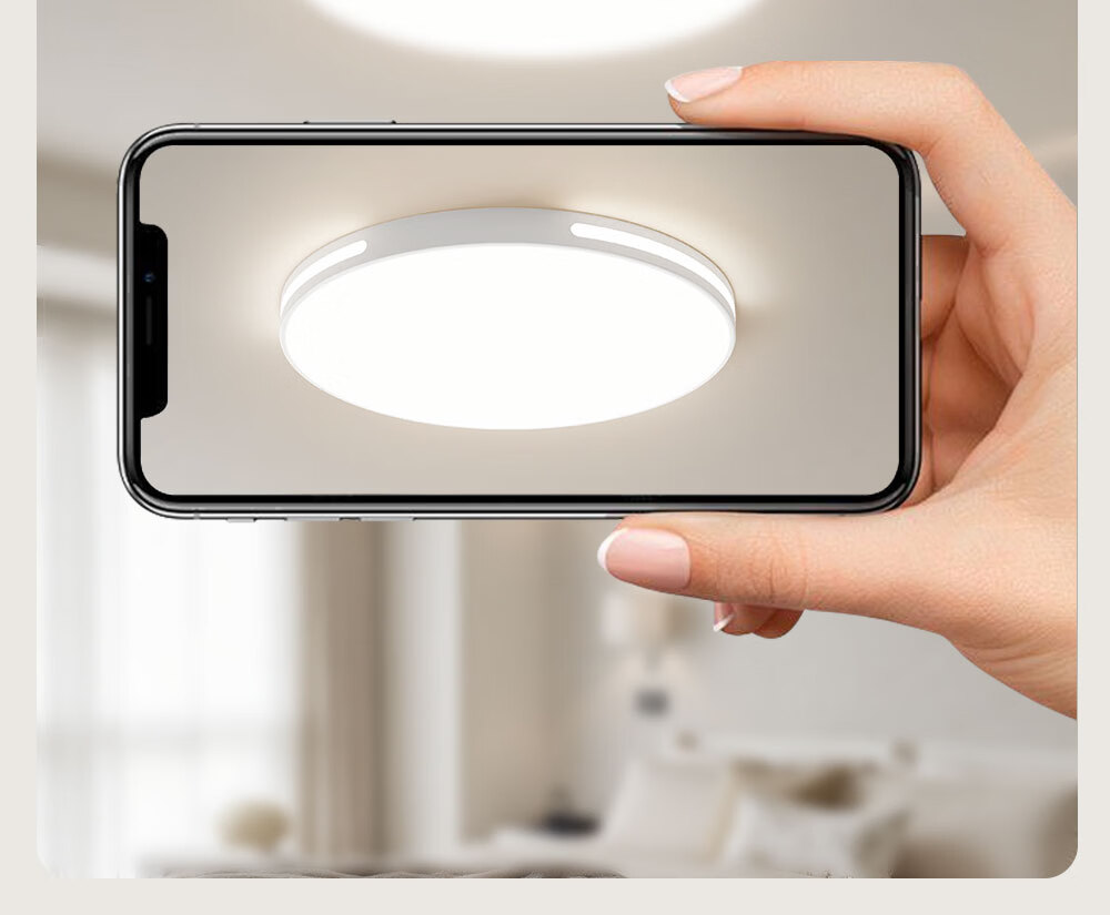 Kuka LED Ceiling Light Eye Protection PR Light Source Living Room Bedroom Lighting 40cm Round - Three Colors [Installation Included] 34