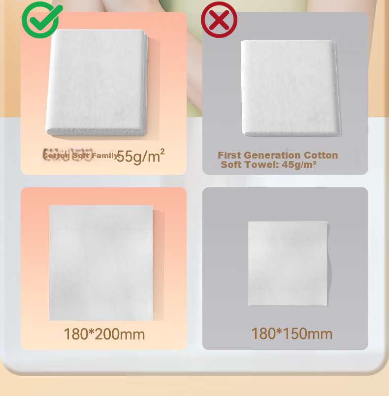 FulCotton Cotton Soft Family Hanging Facial Wipes 100% Pure Cotton Disposable Dry and Wet Dual-Use Wipes Large Capacity 300 Sheets*1 Pack 10