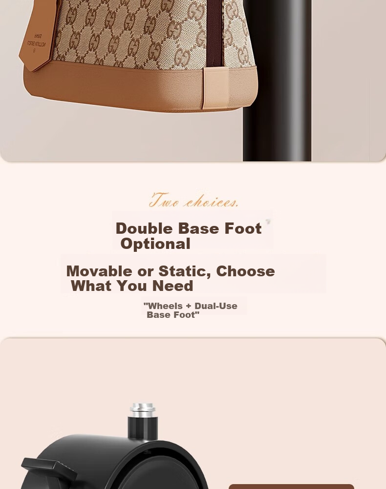 Shunyou Double Rod Floor Standing Coat Rack Indoor Mobile Clothes Hanger Storage Drying Rack Dormitory Clothes Drying Rack SY-1210 10