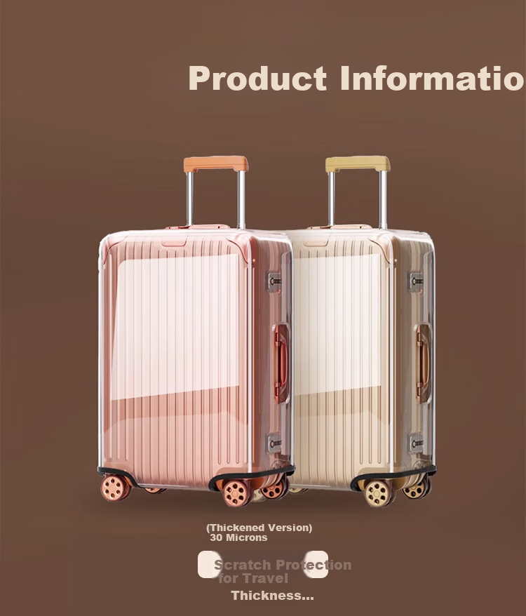 Banjeni Transparent Luggage Cover Dustproof Thickened Waterproof Protective Case for 22-inch Suitcase 1