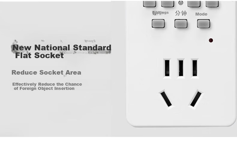 FDD Electronic Timer Socket 24-Hour Segment Timer Switch Automatic Power-Off Smart Socket 10A Standard Timer Socket 8