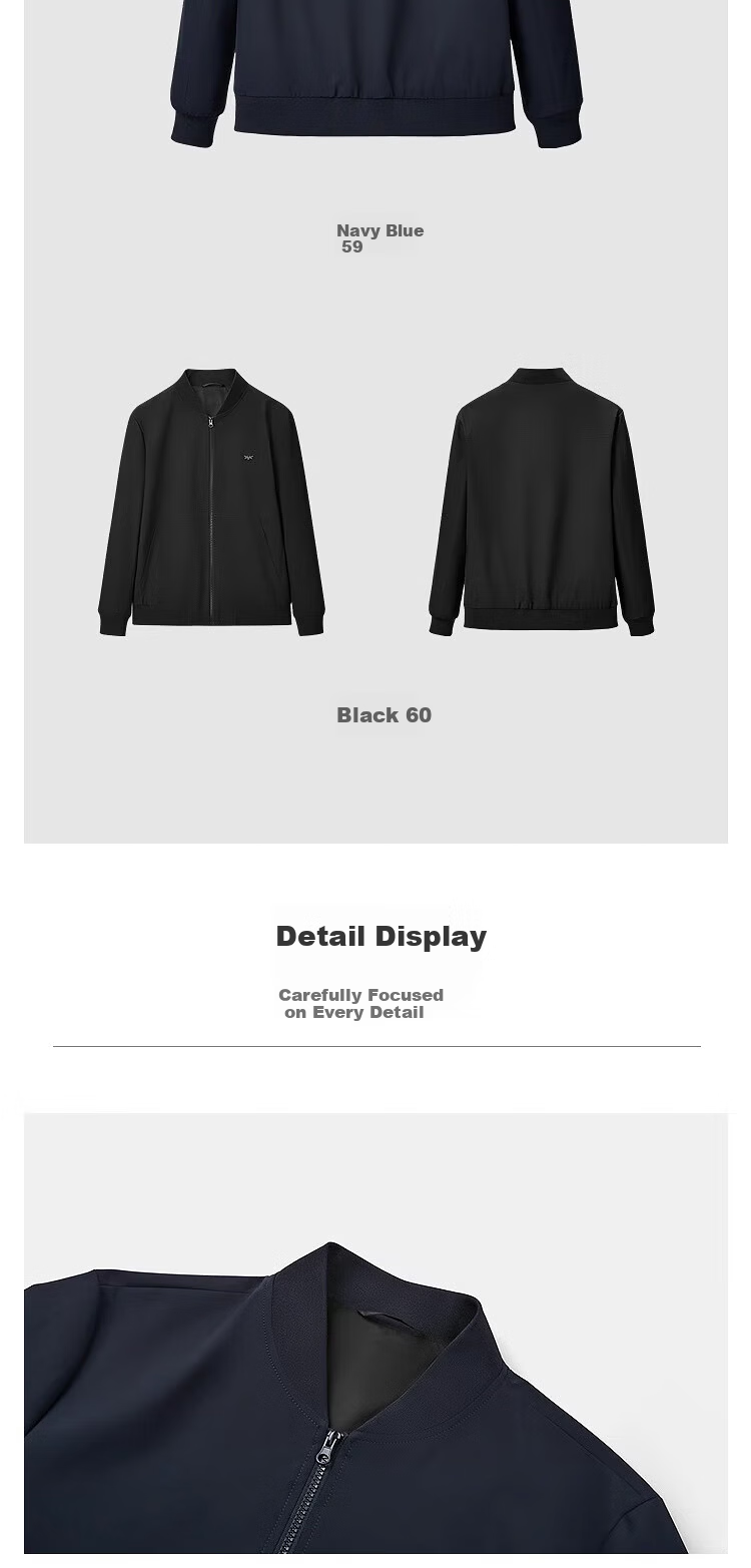 HLAHLA Men's Lightweight Business Classic Three-Protection Printed Baseball Collar Jacket Autumn New Arrival 7